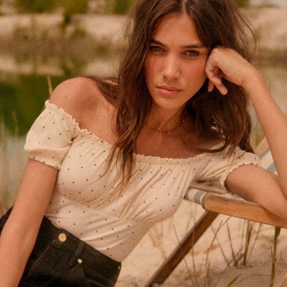 Sezane polkadot Top